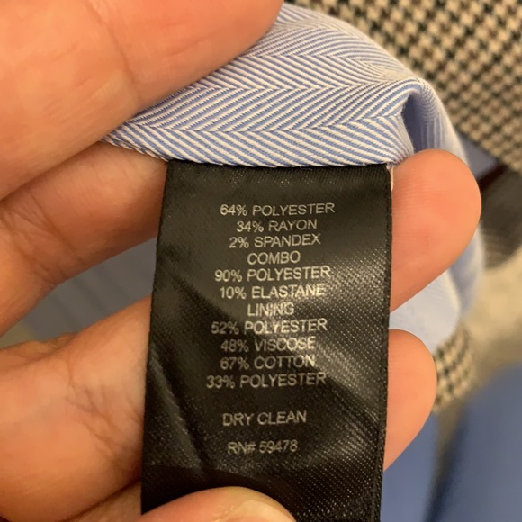 NWT- The Savile Row Co London Blazer Houndstooth Womens Small Elbow Patches- Tan - Picture 13 of 13